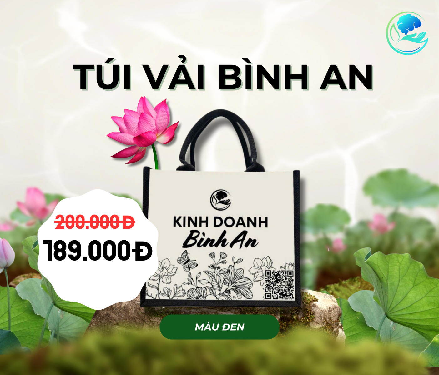 TÚI VẢI BÌNH AN - MÀU ĐEN